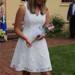 white graduation dress